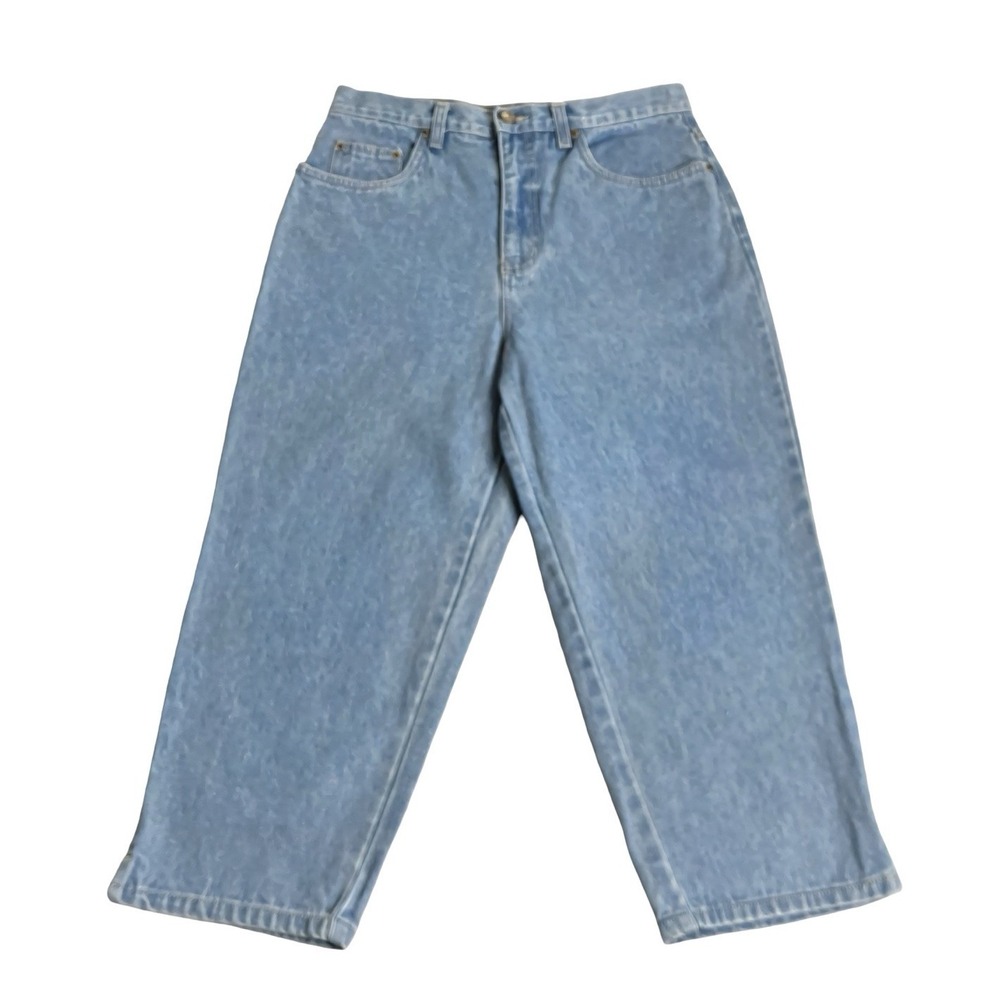 Vintage Bill Blass Jeans Easy Fit Capri 6 Light Wash Denim Cotton Mom Tumblrcore